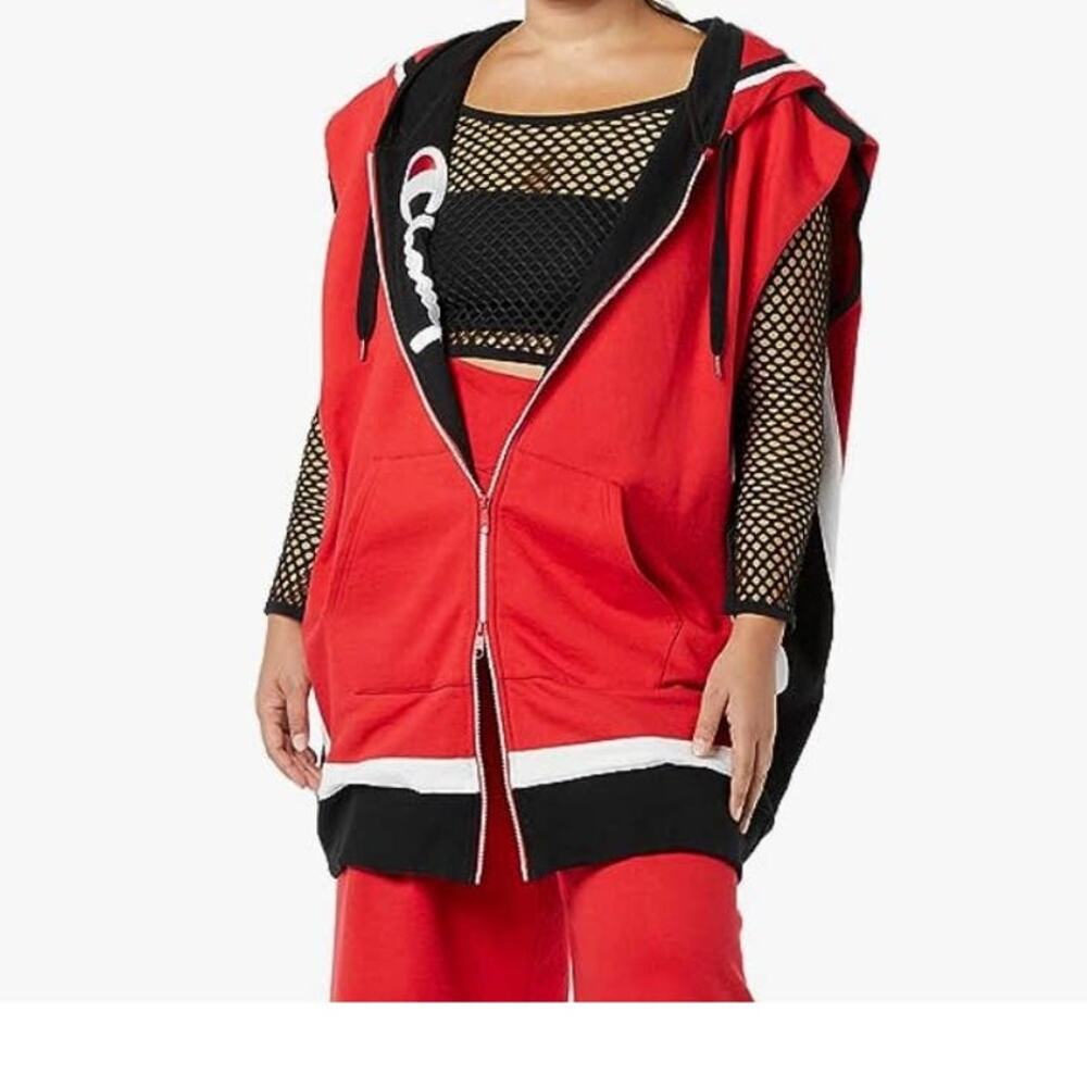 Champion + Rafael Chaouiche Reverse Weave Oversized Logo Hoodie Vest XS-M